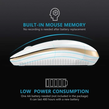 Jelly Špirála Bluetooth 4.0 + 2.4 G Wireless Dual Režimy Myš pre Macbook Notebook 2400 DPI Optical Gaming Mouse Tichý Myší