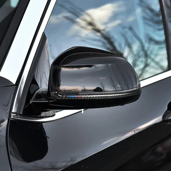2 ks Auto Reálne Uhlíkových Vlákien Spätné Zrkadlo Anti-rub Pásy Proti kolízii Dekoratívne Výbava Pre BMW F15 F16 F25 F26 X3 X4 X5 X6