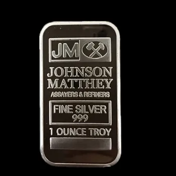 100 ks Non magnetické Sa Johnson Matthey JM banka striebro pozlátené zlata bar, obchod so mince s rôznymi sériové laser číslo