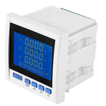 HOT-YG889E-9SY trojfázový Multifunkčný LCD Digitálny Volt Amp Power Meter Energie Akumulácie RS-485 Tabuľka Siete