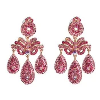 Kvalitné Luxusné Crystal Drahokamu Náušnice Ženy Indickej Dlhé Náušnice Ženskej Módy ZA Veľký Pokles Náušnice Šperky 2020 Nové