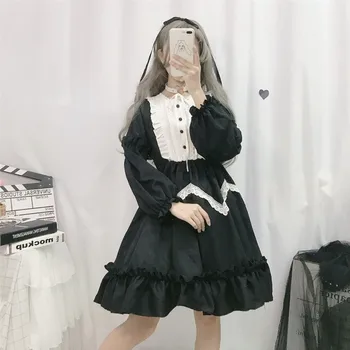 Cosplay Retro Lady Lolita Šaty Japonský Sladké Svietidla Rukáv Party Šaty Slúžka Oblečenie Kawaii Volánikmi Roztomilý Šaty Preppy
