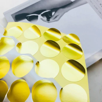 1600pcs/veľa Mini Kola Zlata Kraft papier Samolepka pre Ručné Výrobky na pečenie Darček tesnenie nálepky, štítok