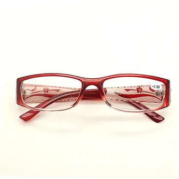 Ružové Červené Odrazové Imitácia Diamond Okuliare na Čítanie Ženy Oválne Mačka Okuliare pre Čítačku +1.0 +1.5 +2.0 +2.5 +3.0 +3.5 Diopter