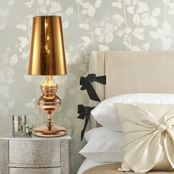 Stráže Stolové Osvetlenie Moderné stolové lampy Pre Obývacej Izby, Spálne, Nočná Lampa na Čítanie Zlato Strieborná Farba Tafellamp E27 NÁS EÚ Plug