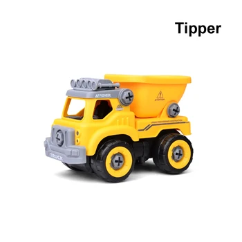 1set Zmontované Dump Inerciálnych Auto Truck Bager Mixér Navi Model Auta, Hračky, Puzzle stavebným Vzdelávania Hračky Pre Chlapcov Deti