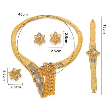 MUKUN 2019 Nové Vysokej Módy Dubaj Šperky Set Zlatá Farba Nigérijský Svadobné Afriky Korálky Šperky Sady Parure Bijoux Femme