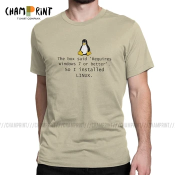 Arch Linux Tux T-Shirt pre Mužov Programátor Počítač Developer Geek, Blbecek Zábavné Tee Tričko Posádky Krku T Shirt Darček Topy