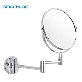 Smartloc 17 cm 1X/5X Zväčšovacie Kúpeľňa Zrkadlo na Stenu make-up Zrkadlo Vaňa Dvojité Nastaviteľné Kolo Kozmetické Kozmetické Zrkadlo