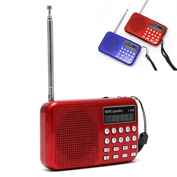 Mini LCD Digitálny Audio FM Rádio, Reproduktor, USB, Micro SD TF Kartu, MP3 Prehrávač Hudby