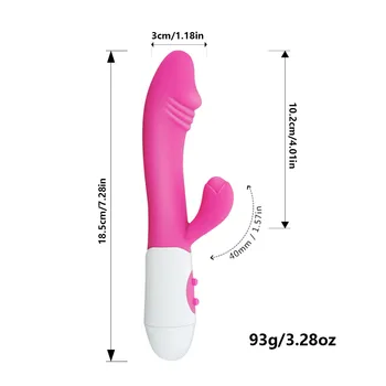 10 Režimy Rabbit Vibrátor G-Spot Duálny Vibračné Stick stimulátor klitorisu Nepremokavé Vibator Erotické Skvelý Sex Hračky pre ženy
