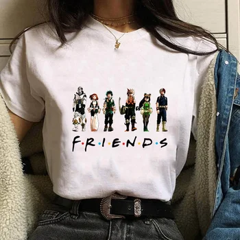 Japonské Anime T-Shirt Môj Hrdina Akademickej Obce Priateľmi Cartoon Tlač Tričko Bežné Graphic Tee Topy