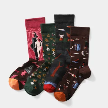 Módne Posádky Ponožky Dizajnér Streetwear Bavlna Ženy Ponožky Unisex Veľkosť 37-43 1 Pár