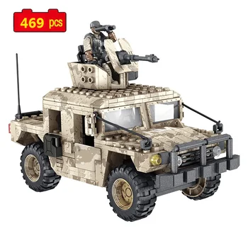 Vojenské série púšti útok vozidlo špeciálne jednotky SWAT Údaje DIY model Stavebné kamene, Tehly, Hračky, Darčeky