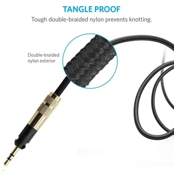 SHELKEE 3,5 mm do 2,5 mm Náhradný Upgrade Audio Kábel Pre Sennheiser Momentum 2.0 slúchadlá kábel s MIKROFÓNOM