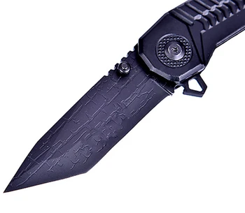 440C nehrdzavejúcej ocele skladací nôž priestor hliníka, rukoväť čierna outdoor camping lov prežitie nôž skladací nôž