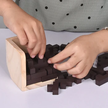3D Drevené Puzzle IQ Hračka 54T Rusko Ming Luban Kocky Vzdelávacie Hračky Pre Deti Deti Dospelí IQ Mozgu Teaser Burr IQ Hračky Darček