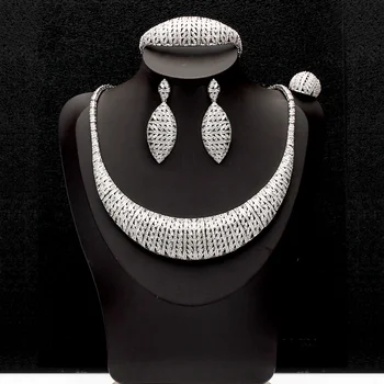 TIRIM Luxusné Zirconia Náhrdelníky Sady pre Ženy, Svadobné Zapojenie Svadobné Šperky Set pre Nevesty Jewelri Príslušenstvo Dubaj бижутер