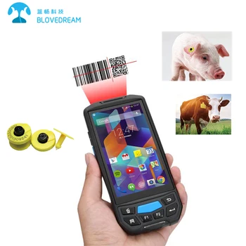 Pôvodné Bluetooth 1D 2D Čiarových kódov QR Android RFID UHF LF 134.2 khz Prenosné Čítačky pre Dobytok Pet Oviec, Kôz, Ošípaných, Kráv Moru Eartag