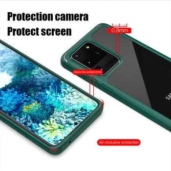 KEYSION Módne Shockproof obal pre Samsung Galaxy S20 S20 Plus S20 Ultra Transparentné Silikónové Telefónu Zadný Kryt pre Samsung S20+