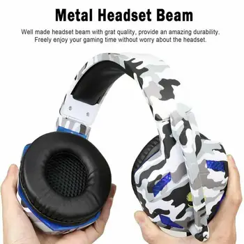 3,5 mm K17 Herné Headset LED Mikrofón Slúchadlá Kamufláž 1,5 m Stereo Slúchadlá Pre PC, Notebook PS4 Pro PS3, Xbox Jeden S 360