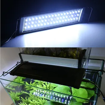 Hliníkové+PC 35-119cm LED Akvarijné Svetlo akvárium Svetlo s Rozšíriteľný Zátvorkách Biele a Modré Led AC110-240V AU Plug