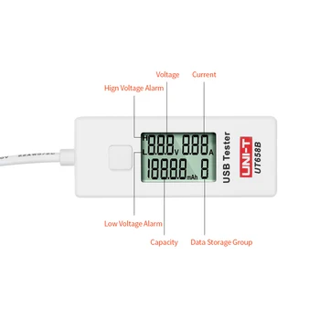 Digitálny Napätie Prúd Meter USB tester LCD U Diskov Voltmeter Ameter Nabíjania Kapacita Tester DC3~9V 0~3.5 napätie indikátor