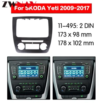 Auto DVD Prehrávač rám Pre 2009-2017 Škoda Yeti Auto AC Auto AC Čierna LHD RHD Auto Multimediálne Rádio NAVI fascia