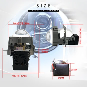 2.5 Palcový Objektív Biled Bi-LED Projektor Objektív Auto Projektor motocykel Svetlometu pre BMW, MAZDA, pre AUDI Nissan Patrol