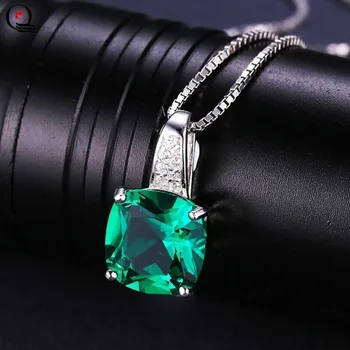 Ženy Strieborné Pozlátené Šperky Sady Elegantné Green Crystal Krúžok Hoop Náušnice Prívesok Náhrdelník Nové Módne Party Darčeky, Šperky