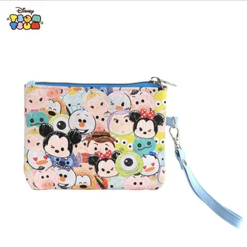 1 ks Disney Mickey Minnie Mouse prenosné kozmetické tvoria taška multi-účel skladovania tsum tusm karikatúra roztomilý mince kabelke peňaženku