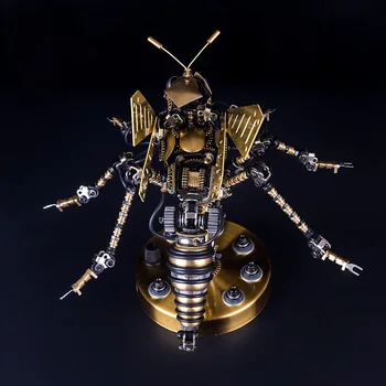 3D Nehrdzavejúcej Ocele Hmyzu Puzzle Model Auta DIY Mechanické Wasp Montáž Skladačka Remeslá