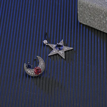 GAOLA Ženy Šperky Moon Star Náušnice Pre Dievča Geometrické Zirconia Minimalistický Roztomilý Stud Náušnice GLE7088Y