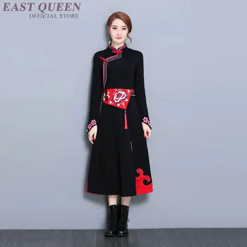 Ženy Čínskej tradičnej orientálnej qipao cheongsam šaty národnej tunika výšivky elegantné dlhé Čínske šaty AA3443 F
