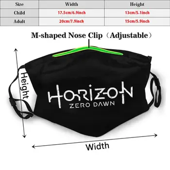 Horizont Nula Dawn Biele Logo Maska Tlač Umývateľný Filter Zábavné Úst Horizont Nula Dawn Aloy Horizont Ps4 Playstation Hzd Hra