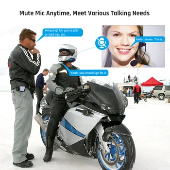 Fodsports Hudba Zdieľanie M1-S Plus Motocyklové Prilby Intercom pre 8 rider Bezdrôtový Bluetooth Headset Reproduktory мотошлем pre Pár