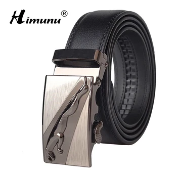 [HIMUNU] Značky Dizajnér Pásy Mužov Vysokej Kvality Automatickej Pracky Skutočné Cowhide Kožené Luxusné pásy pre mužov, 110-130 cm Muž pásy