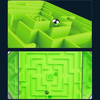 3D Bludisko Kocka Inteligentná Hračka Labyrint Loptu Hračka Bludisko Loptové Hry Učenia Vzdelávacie Hračka Darček - Štvorsten Umenie Farebné L