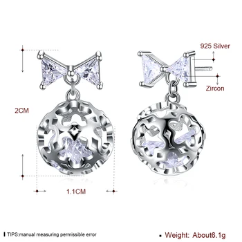 LEKANI 925 Sterling Silver Náušnice Čela Dizajn Jednoduché Módne Šperky Klasická Horúca Predaj Náušnice Pre Ženy Výročie Dary