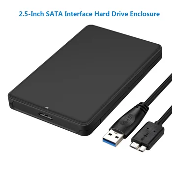 2,5-palcový SATA SDD / HDD USB 3.0 Externý Interface HDD Enclosure USB3.0 5Gbps Micro Rozhrania 2,5-palcový SATA SDD / HDD Pevný Rámček