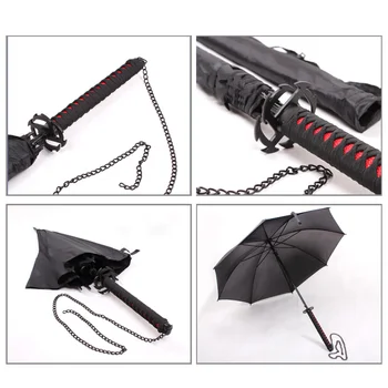 Bleach Espada Katana Automatický Dáždnik Dážď Ženy Samuraj Meč Ninja Nôž Dáždnik Vetru Zahustiť Parasol Mens Dary