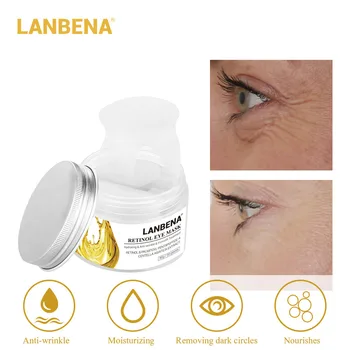 LANBENA Retinol Očná Maska Anti-opuchy Zdvíhacie Spevnenie Redukuje Tmavé Kruhy Očné Sérum Očí, Pokožky CareEye Patch 50pcs