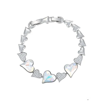 11.11 Ženy Náramok 2020 vyrobené s Rakúskom Crystal pre Dievčatá Módne Srdce Náramok Prívesky, Šperky Valentín Bijoux Darček
