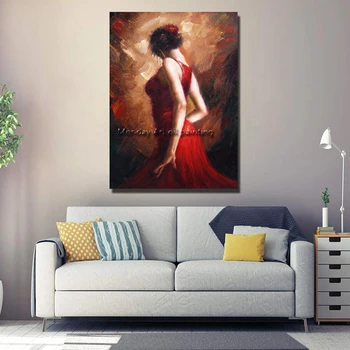 Čisto ručne maľované Skalnaté Vs Apollo - Leroy Neiman maľovanie Domova olejomaľba Moderné Umelecké dielo, Maľba na Plátno na stenu umenie