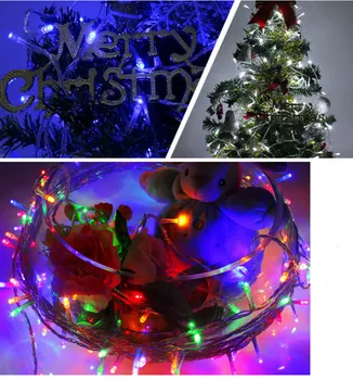 Multi-farebné 50M 400 LED Žiarovky Víla String Svetlo Mimo Visí Windows Záhrada, Vianočné Party, Svadbu, Dovolenku, Dekorácie 220V