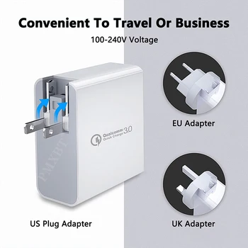 48W Multi Rýchle Nabíjanie USB 3.0 Typ C PD Nabíjačku QC 3.0 Rýchlo Stenu Adaptérom pre NÁS EÚ, AÚ UK Konektor Pre iPhone Samsung Huawei P40