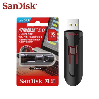 Originálne SanDisk CZ600 USB Flash Disk Vysokou Rýchlosťou 128 GB 64 GB USB 3.0 kl ' úč Pamäte 32 GB, 16 GB Cruzer Glide Mini USB Stick