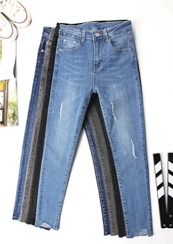 2020 Jar jean žena Vysoký Pás Blue Nohavice-Jeans pre Ženy Letných Vysoko Elastická Chudá Tvárny Ženy Nohavice