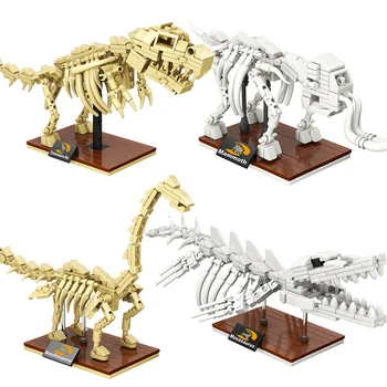 Jurský Dinosaur World Park Dino Fosílnych Stavebné Bloky Triceratop T-Rex Indominus Rex Kostra Tehly Hračky Pre Dieťa Dospelých Dary