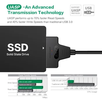 2 v 1, USB 3.0 Typ-C na 22Pin SATA Adaptér 2.5 palcový HDD SSD Pevný Disk Kábel Nové